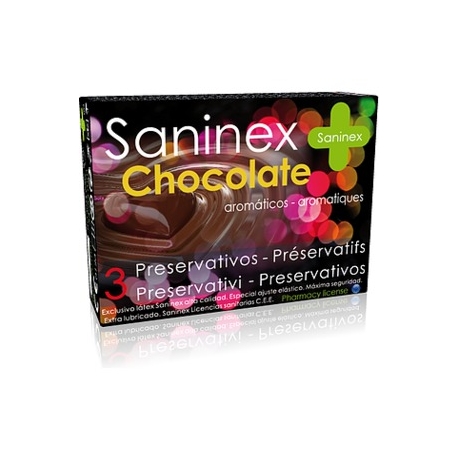 SANINEX PRESERVATIVOS CHOCOLATE 3UDS